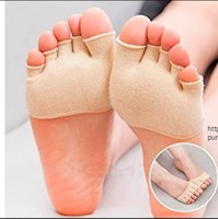 BYEPAIN-Calcetines de algodón antideslizantes para dedos de los pies